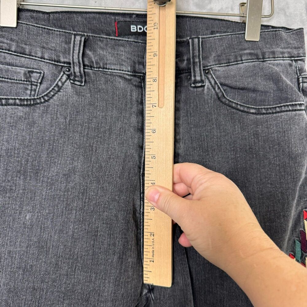 BDG Black Skinny Jeans with Embroidered Accents - Picture 10 of 11